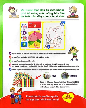 bộ tô màu theo từng bước - trái cây, rau củ, hoa 1
