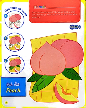 bộ tô màu theo từng bước - trái cây, rau củ, hoa 1
