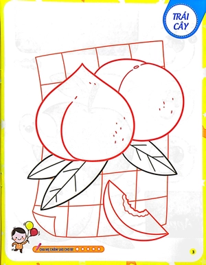 bộ tô màu theo từng bước - trái cây, rau củ, hoa 1