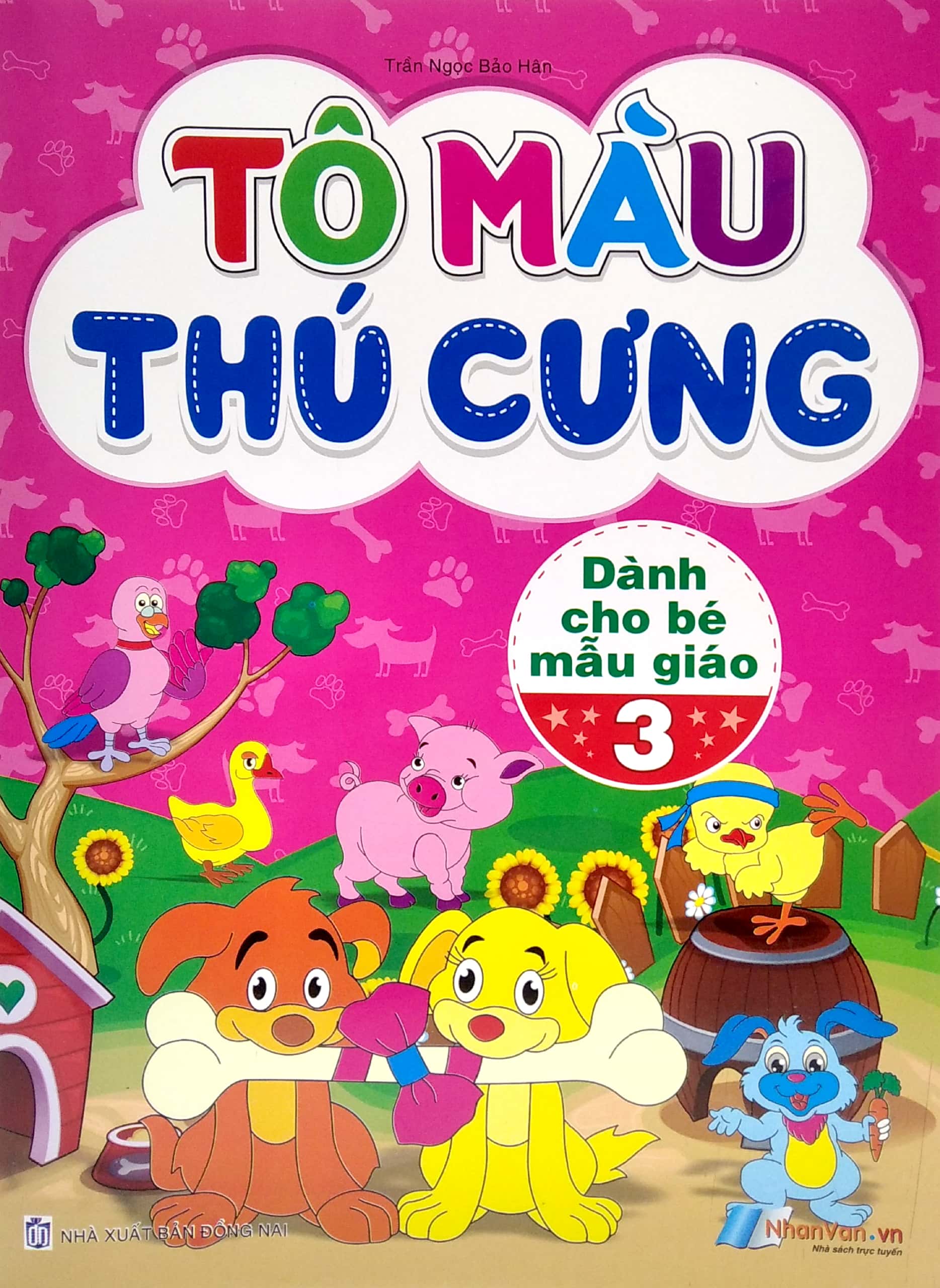 bộ tô màu thú cưng - tập 3 (dành cho bé mẫu giáo)