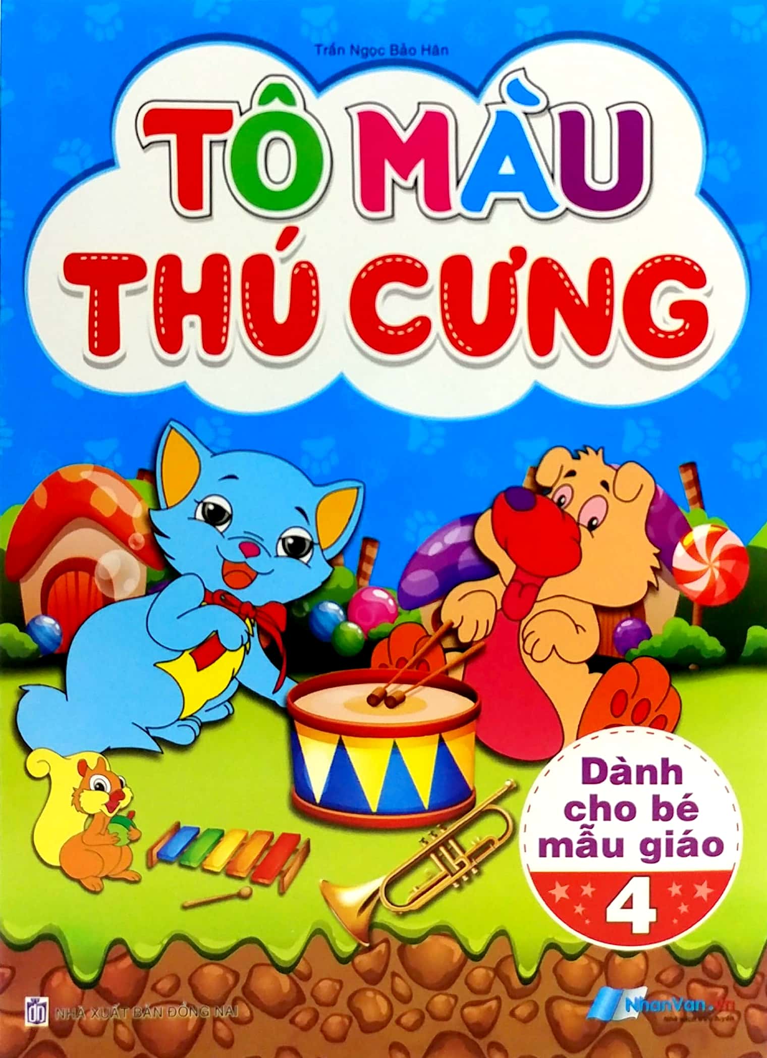 bộ tô màu thú cưng - tập 4 (dành cho bé mẫu giáo)