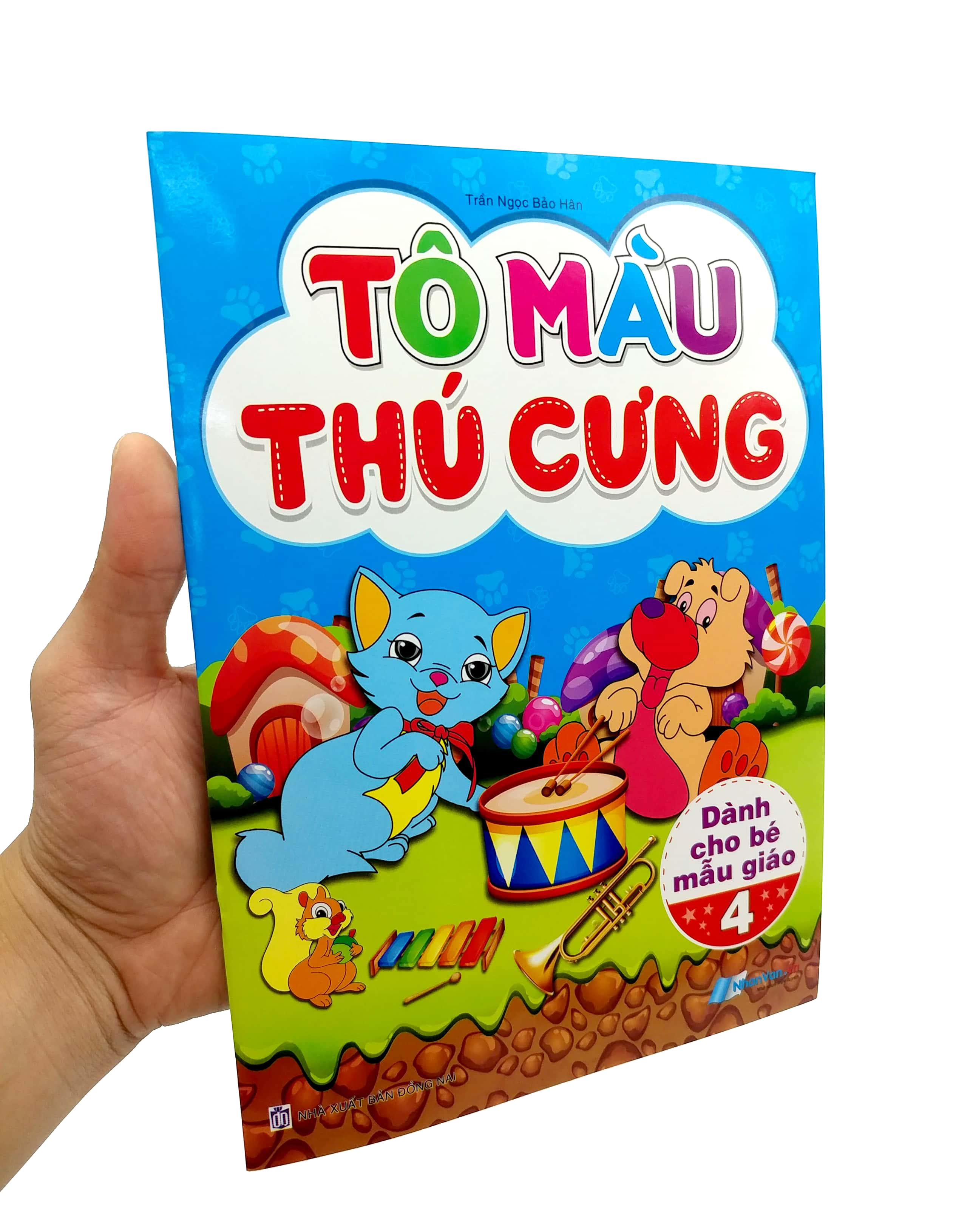 bộ tô màu thú cưng - tập 4 (dành cho bé mẫu giáo)