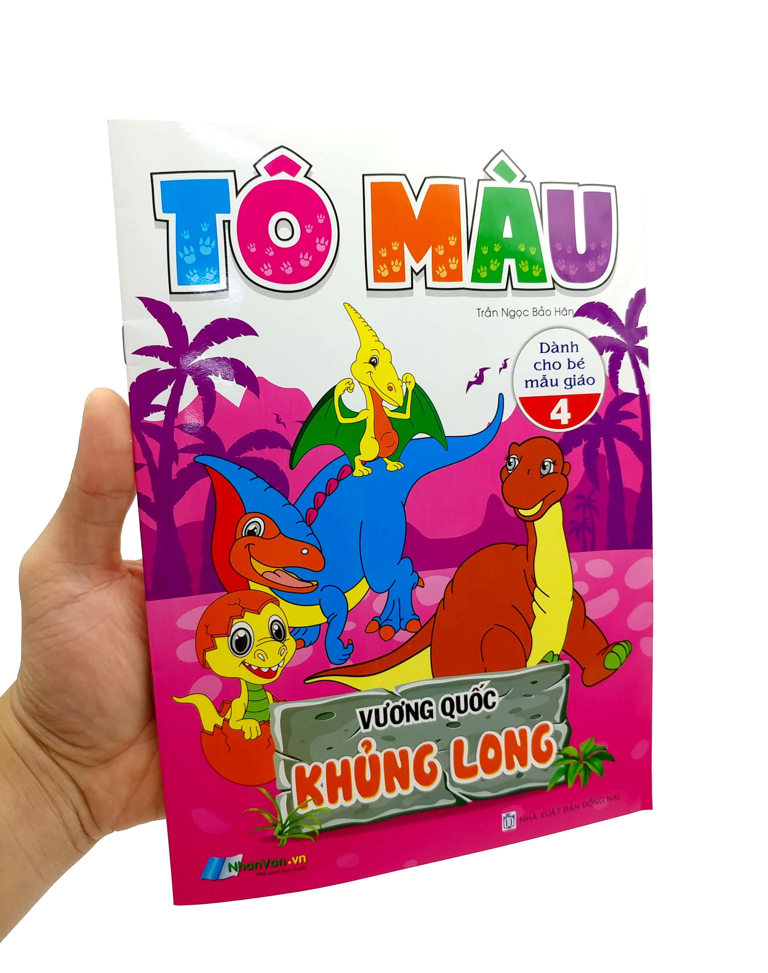 bộ tô màu - vương quốc khủng long - tập 4 (dành cho bé mẫu giáo)