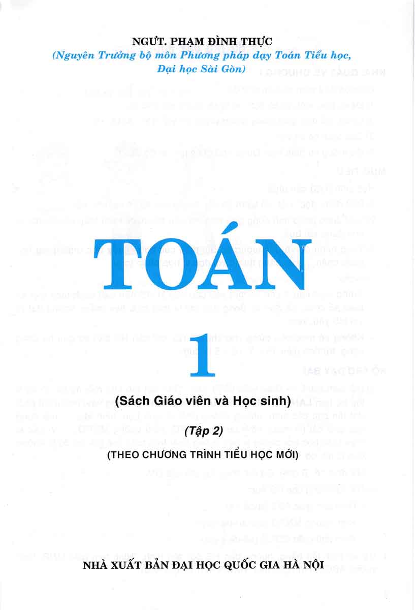bộ toán 1 tập 2 - sách giáo viên và học sinh (theo chương trình tiểu học mới)