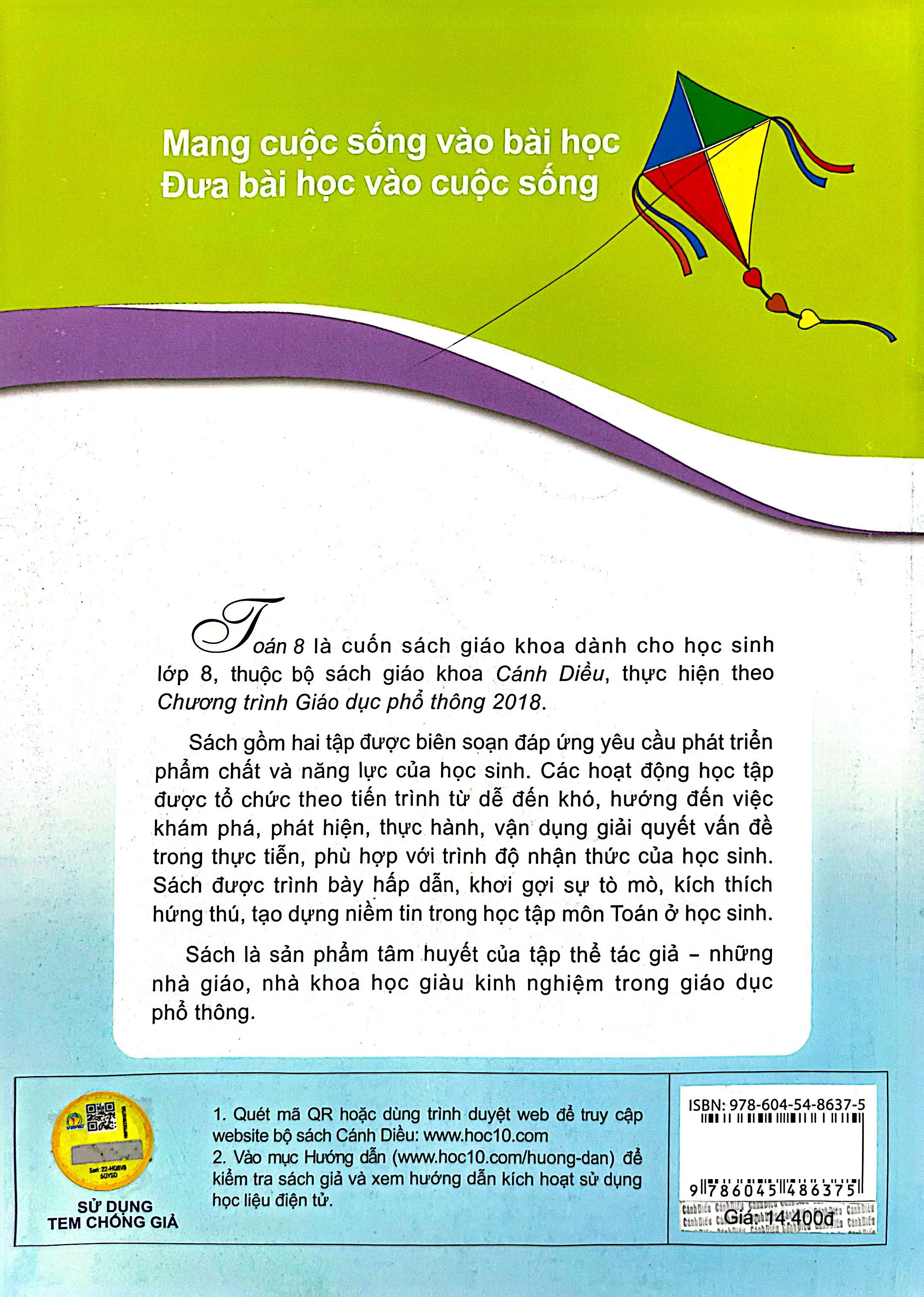 Bo
						
										
										Toan 8 - Tap 2 (Canh Dieu) (Chuan)