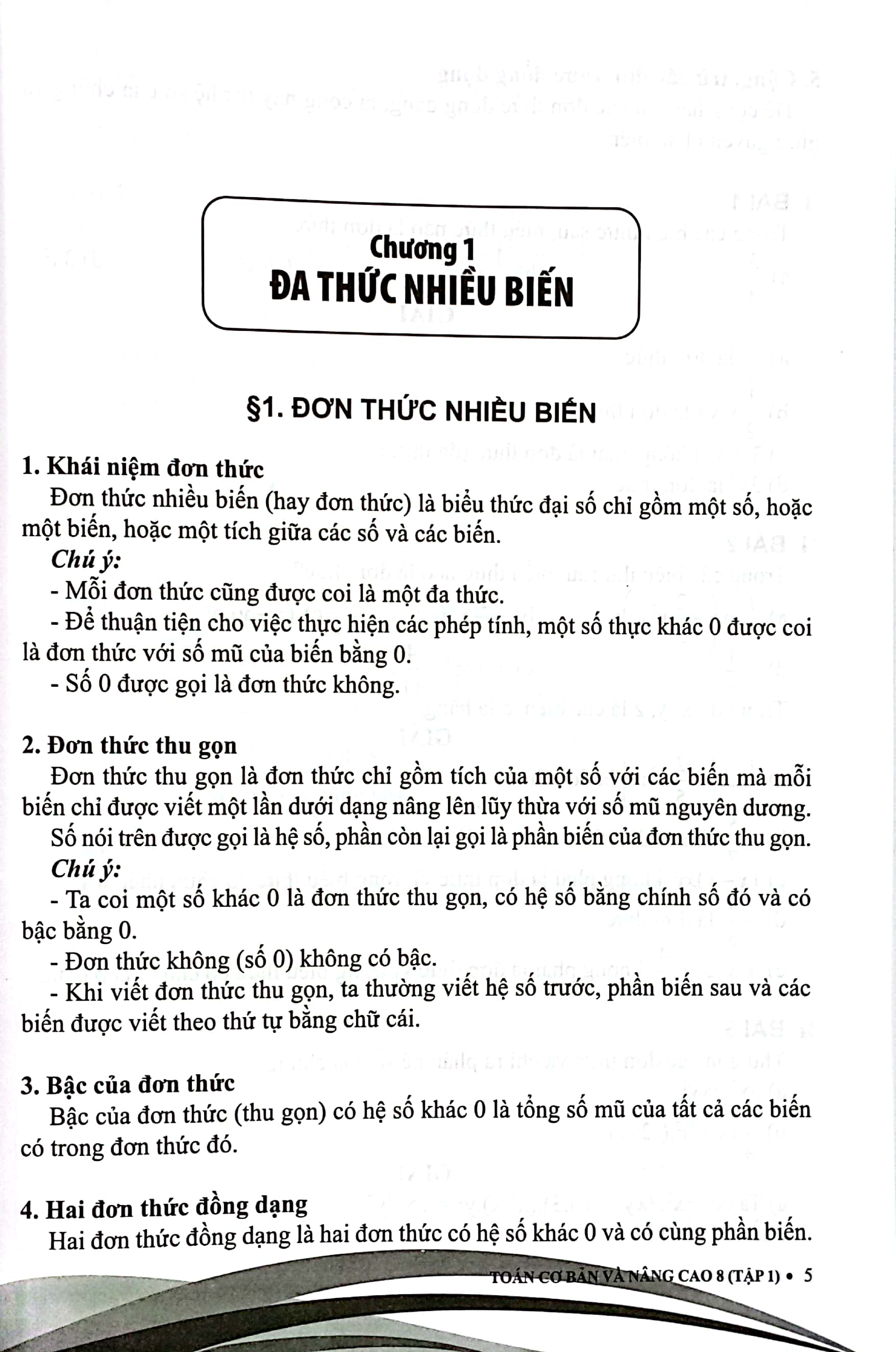 bộ toán cơ bản và nâng cao 8 - tập 1 (theo chương trình giáo dục phổ thông mới - dùng chung cho các bộ sgk hiện hành)