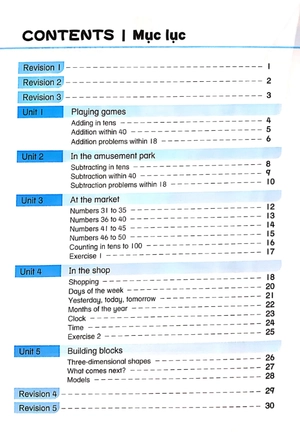 bộ toán song ngữ tiền tiểu học 6 - activity book