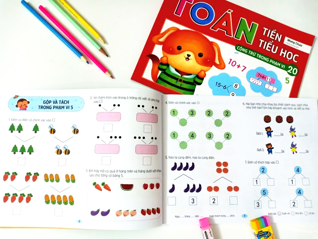 bộ toán tiền tiểu học - cộng trừ trong phạm vi 20 (tái bản 2023)