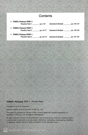 bộ toefl - primary - step 1 - practice (kèm cd)