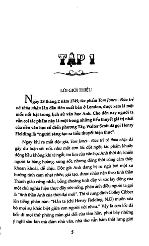 bộ tom jones - đứa trẻ vô thừa nhận (tập 1)