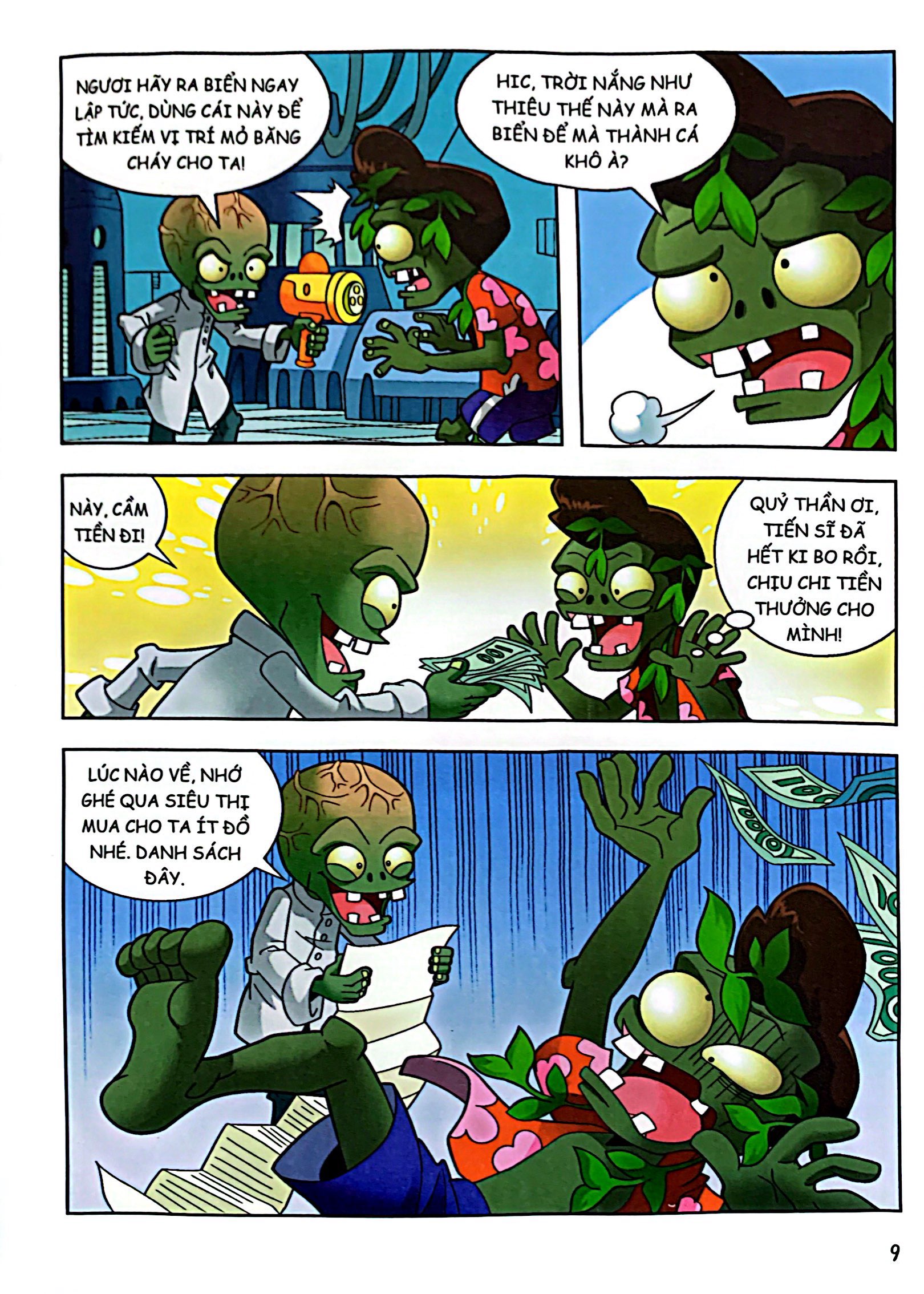 bộ trái cây đại chiến zombie - thế giới khủng long - tập 11: thợ săn đáy biển (tái bản)