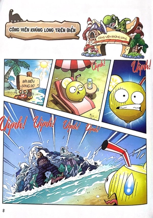 bộ trái cây đại chiến zombie - thế giới khủng long - tập 2: công viên khủng long (tái bản)