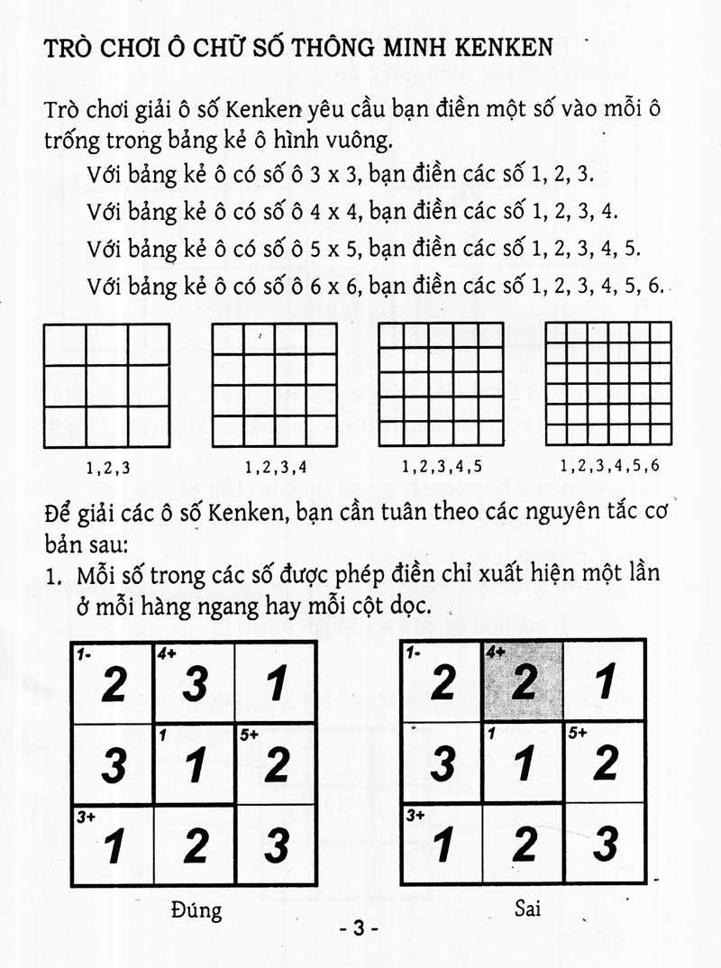 bộ trò chơi ô chữ số thông minh kenken - dành cho mọi người (tập 4)