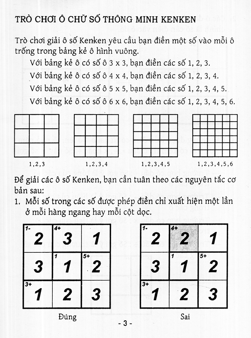 bộ trò chơi ô chữ số thông minh kenken - dành cho mọi người (tập 5)