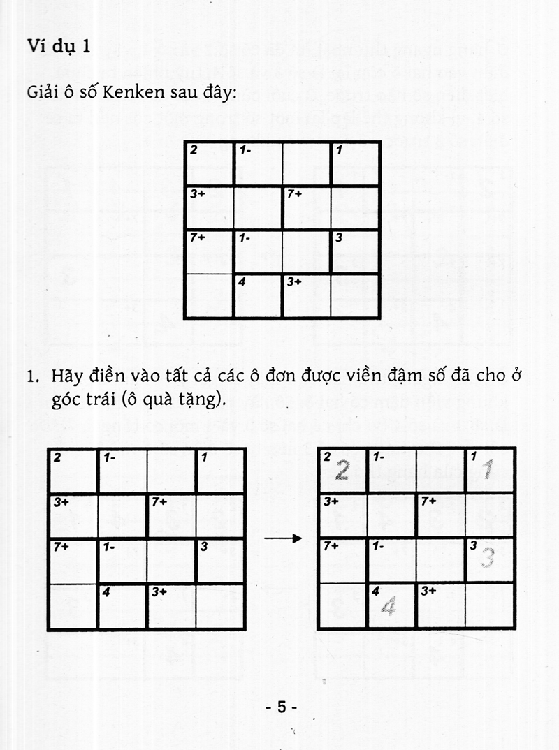 bộ trò chơi ô chữ số thông minh kenken - dành cho mọi người (tập 5)