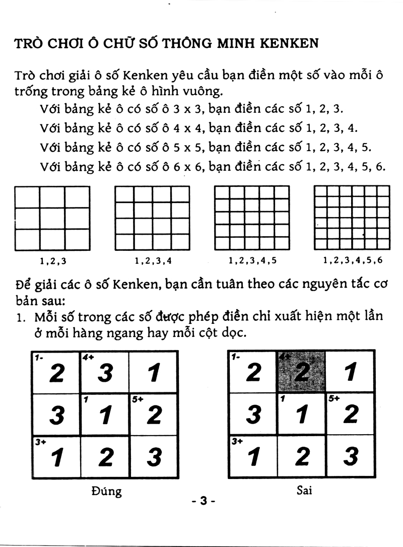 bộ trò chơi ô chữ số thông minh kenken - dành cho người bắt đầu (tập 4)