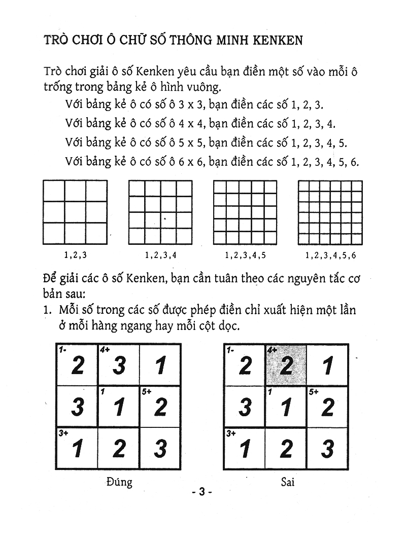bộ trò chơi ô chữ số thông minh kenken - dành cho người bắt đầu (tập 5)
