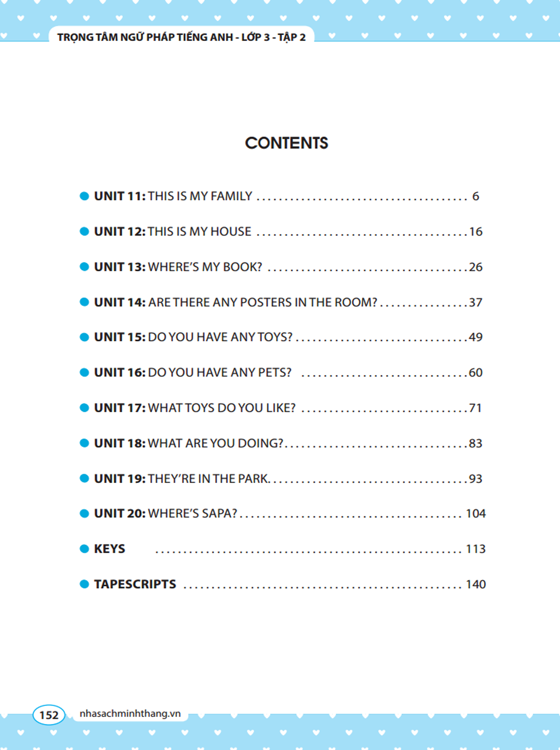 bộ trọng tâm ngữ pháp tiếng anh lớp 3 tập 2 (tái bản 2020)