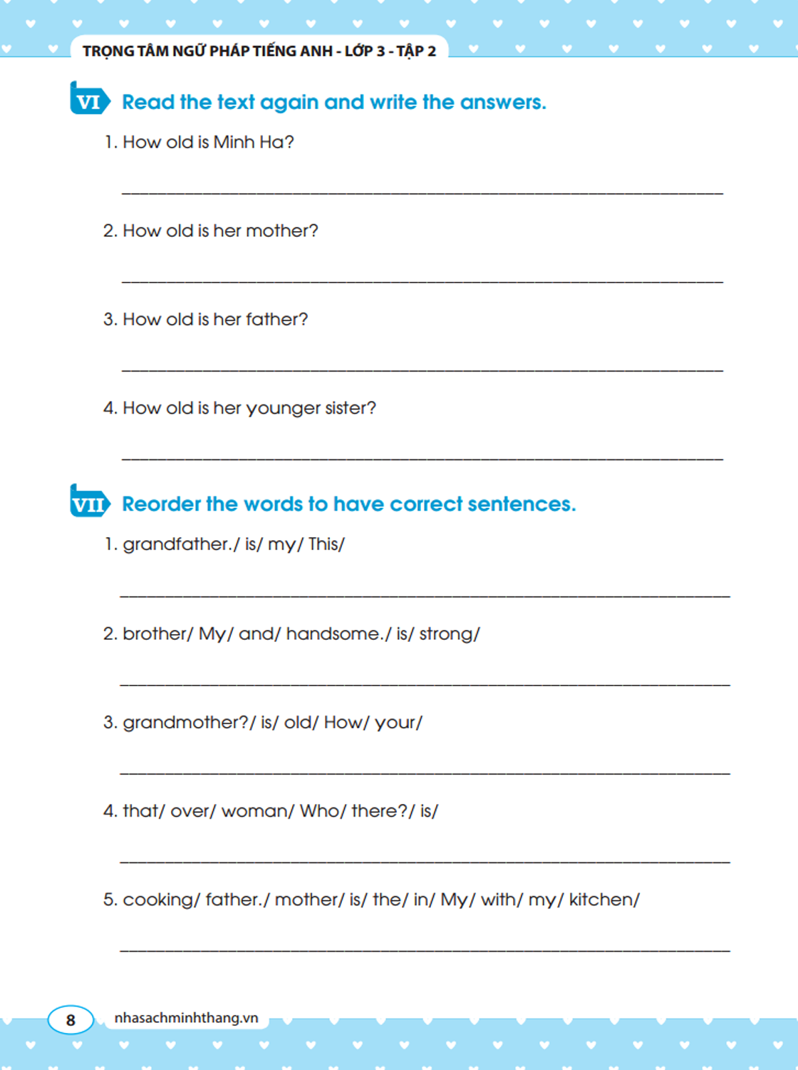 bộ trọng tâm ngữ pháp tiếng anh lớp 3 tập 2 (tái bản 2020)