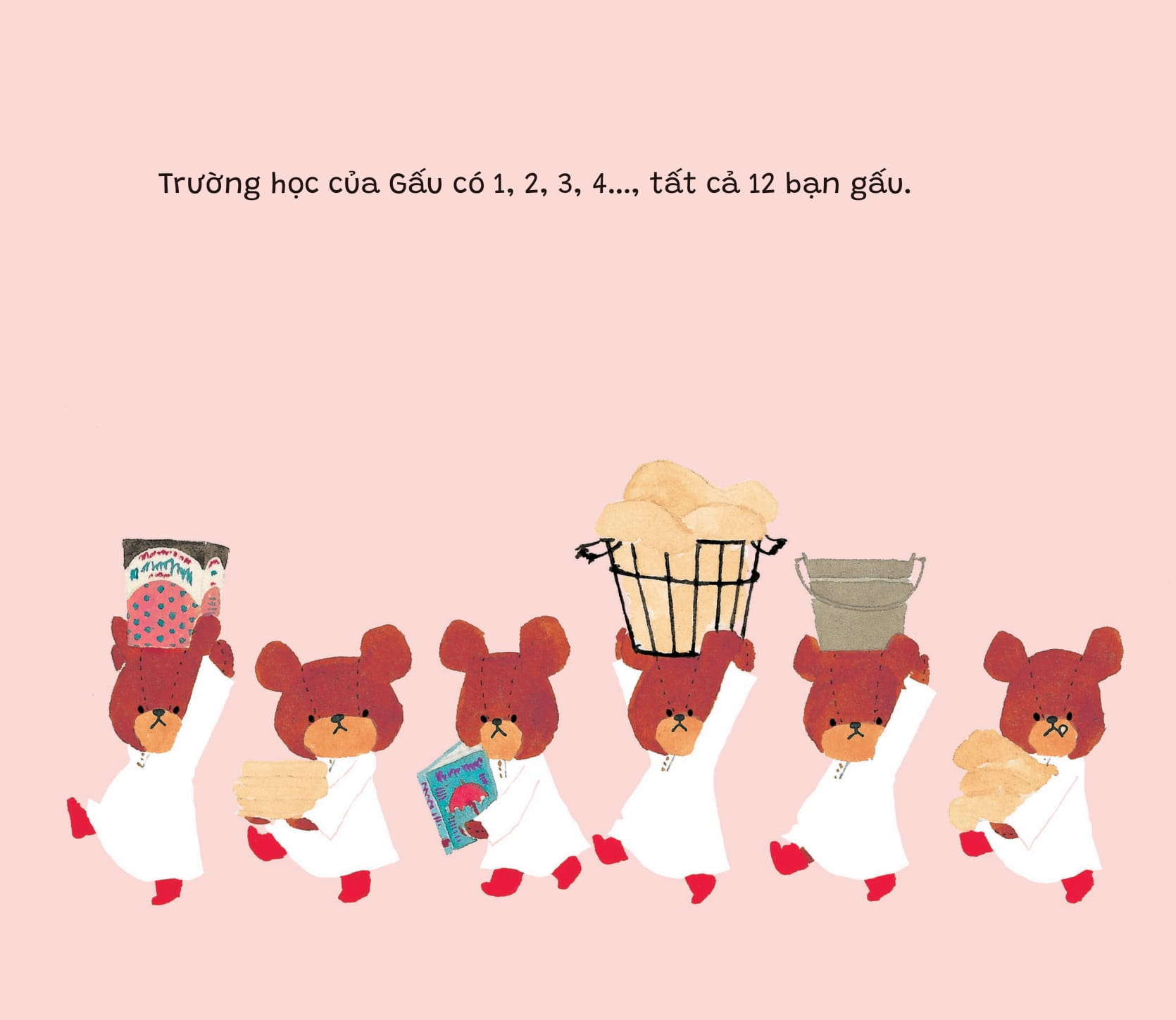 bộ trường học của gấu - jackie giặt quần áo