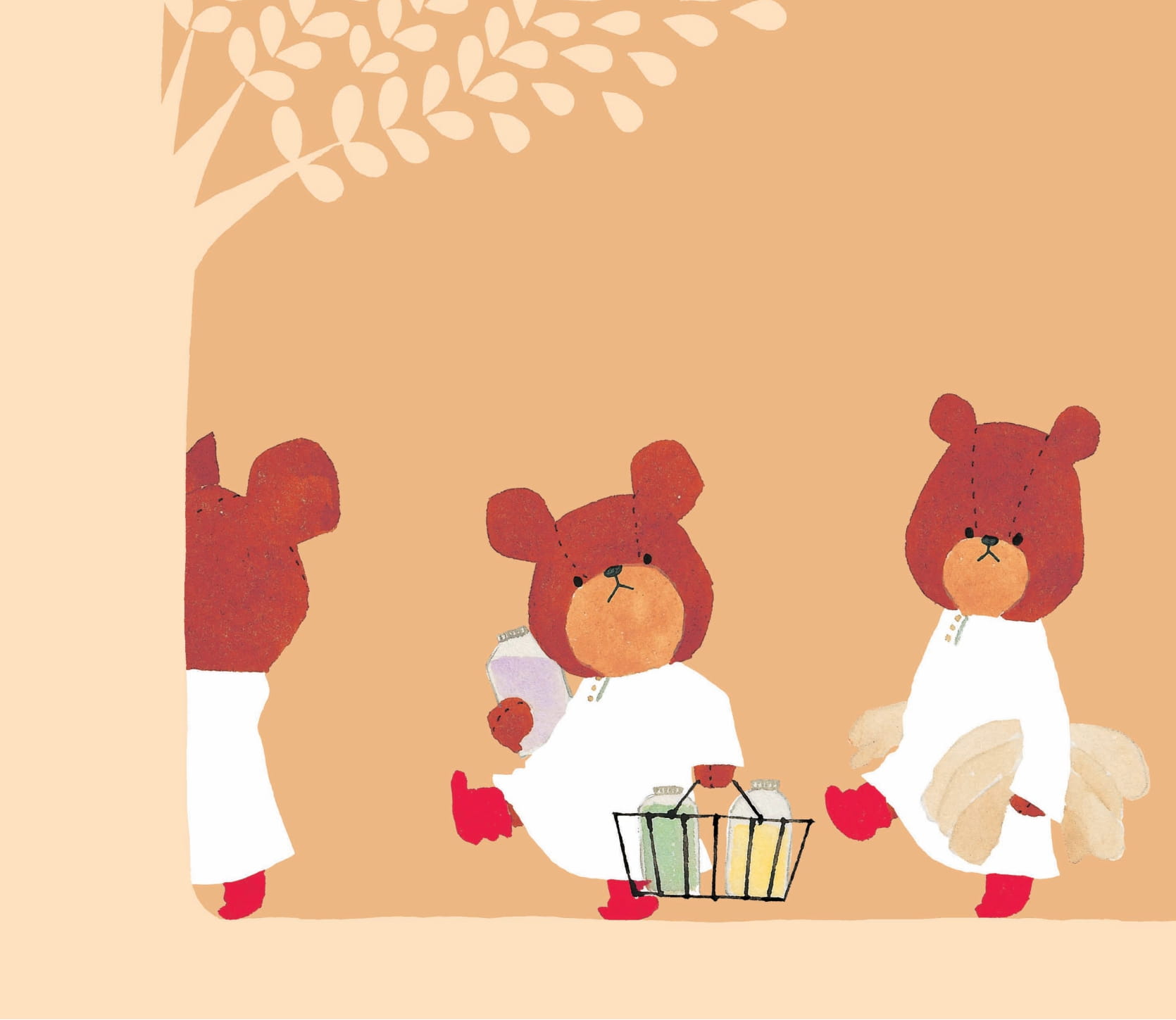 bộ trường học của gấu - jackie giặt quần áo