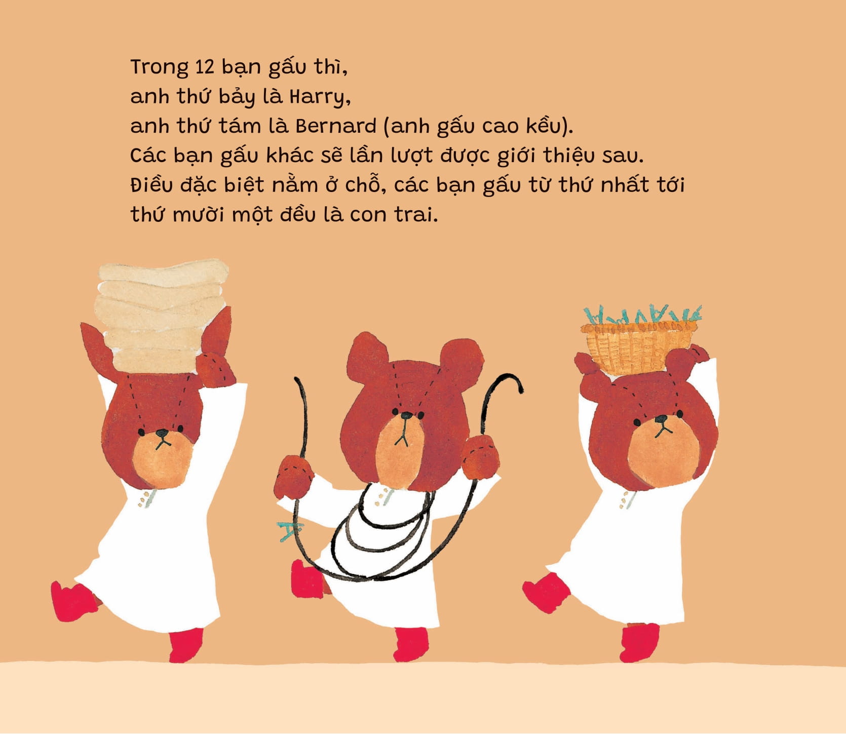 bộ trường học của gấu - jackie giặt quần áo