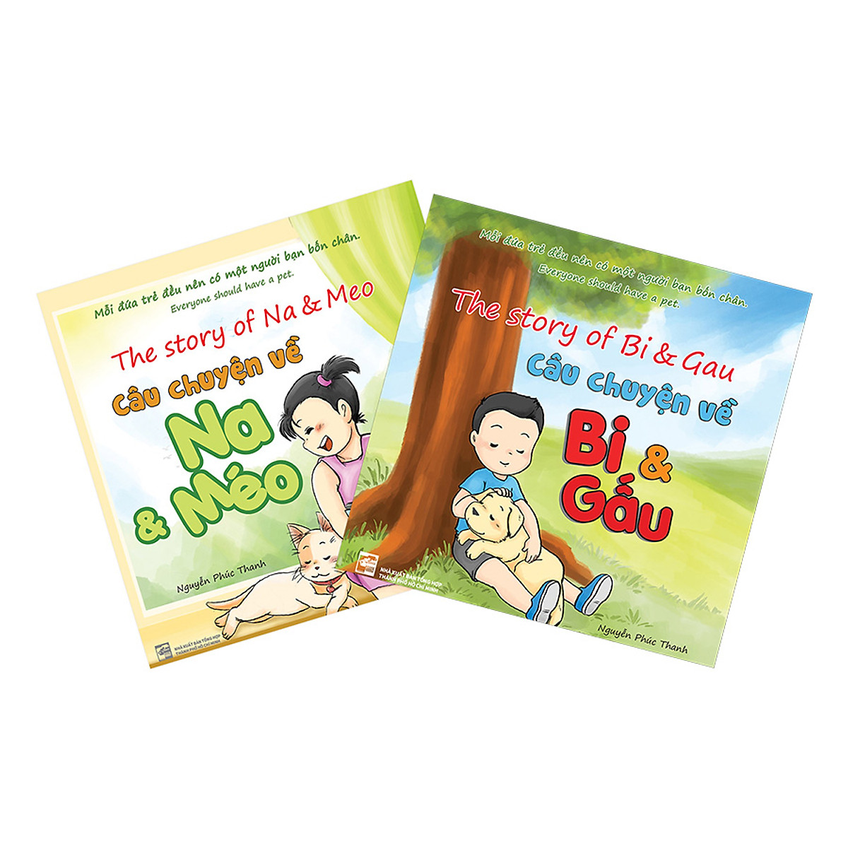 bộ truyện trang song ngữ - bi & gấu + na & méo (bộ 2 cuốn)