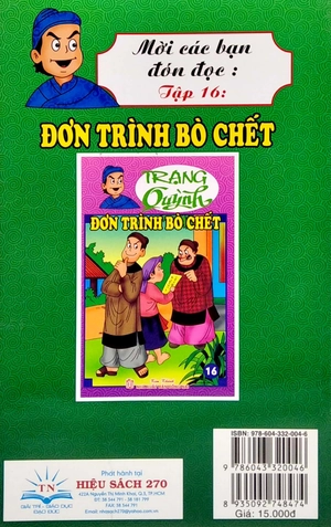 bộ truyện tranh trạng quỳnh - tập 15: người bạn đồng hành (in màu)