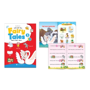 bộ truyện tranh tư duy hình ảnh tiếng anh - look and tell fairy tales 1-2-3-4 (hear it - see it - say it) (bộ 4 cuốn)