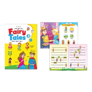 bộ truyện tranh tư duy hình ảnh tiếng anh - look and tell fairy tales 1-2-3-4 (hear it - see it - say it) (bộ 4 cuốn)