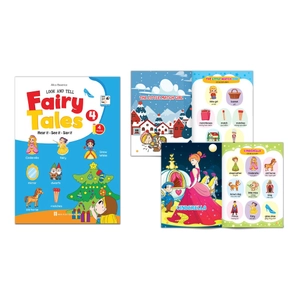 bộ truyện tranh tư duy hình ảnh tiếng anh - look and tell fairy tales 1-2-3-4 (hear it - see it - say it) (bộ 4 cuốn)