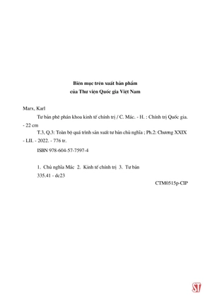 bộ tư bản - phê phán khoa kinh tế chính trị - tập thứ ba - quyển iii: toàn bộ quá trình sản xuất tư bản chủ nghĩa. phần thứ hai (chương xxix - lii)