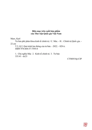bộ tư bản - phê phán khoa kinh tế chính trị - tập thứ hai - quyển ii: quá trình lưu thông của tư bản