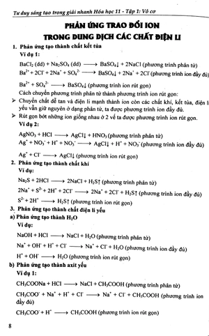 bộ tư duy sáng tạo trong giải nhanh hóa học 11 - tập 1 - vô cơ
