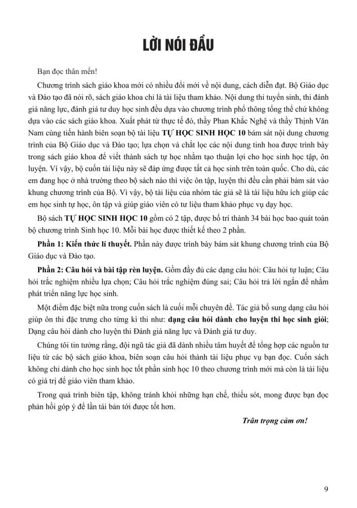 Bộ Tự Học Sinh Học 10 - Tập 2