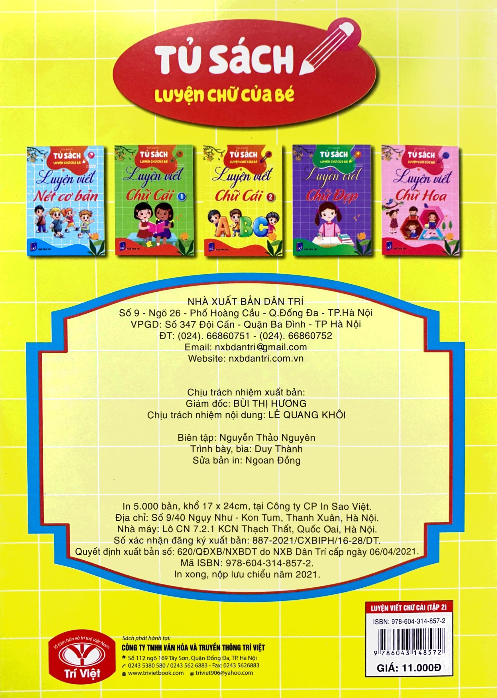 bộ tủ sách luyện chữ của bé - luyện viết chữ cái - tập 2
