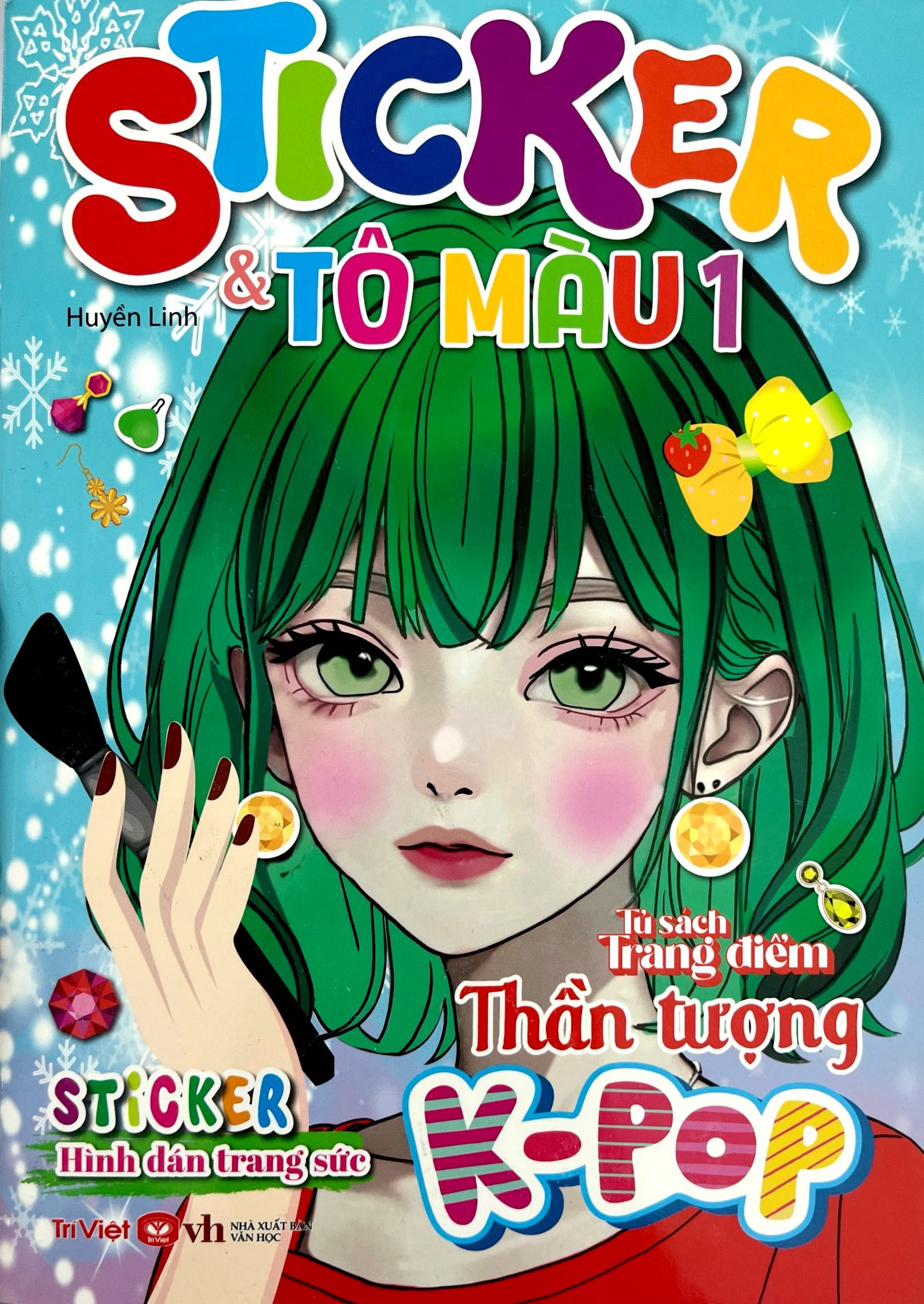 Bộ Tủ Sách Trang Điểm Thần Tượng K-Pop - Sticker Và Tô Màu - Tập 1