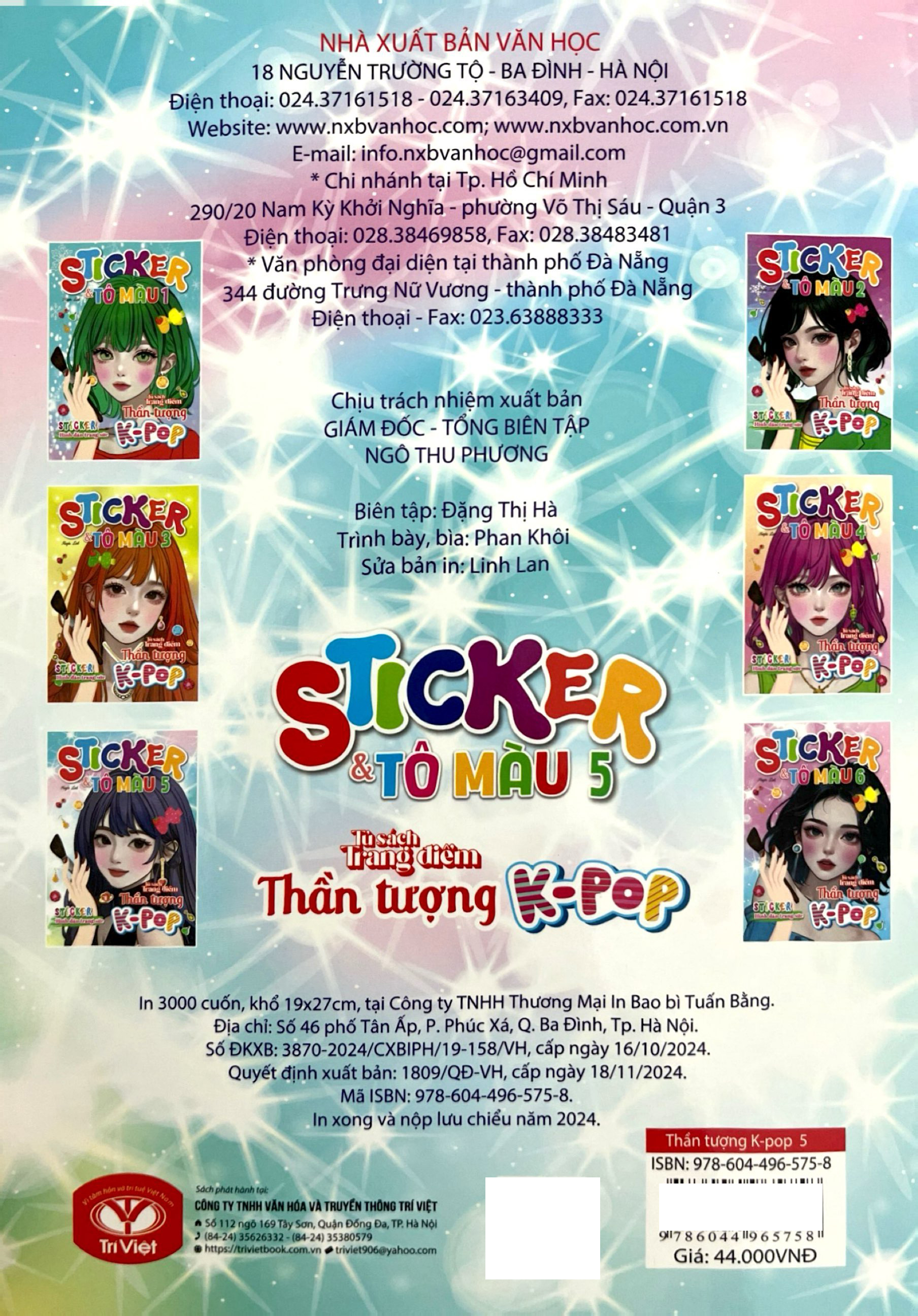 Bo
						
										
										Tu Sach Trang Diem Than Tuong K-Pop - Sticker Va To Mau - Tap 5