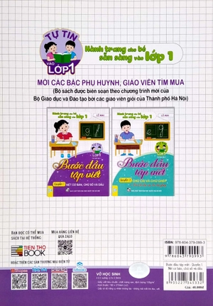 bộ tự tin vào lớp 1 - bước đầu tập viết quyển 1: nét cơ bản, chữ số và dấu (tái bản)