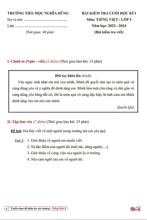 Bo
						
										
										Tuyen Chon De Kiem Tra Tieng Viet Cac Truong 3