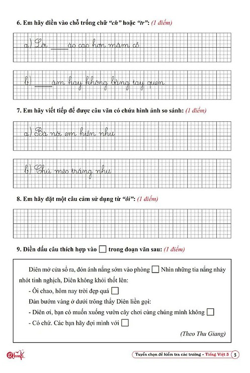 Bo
						
										
										Tuyen Chon De Kiem Tra Tieng Viet Cac Truong 3