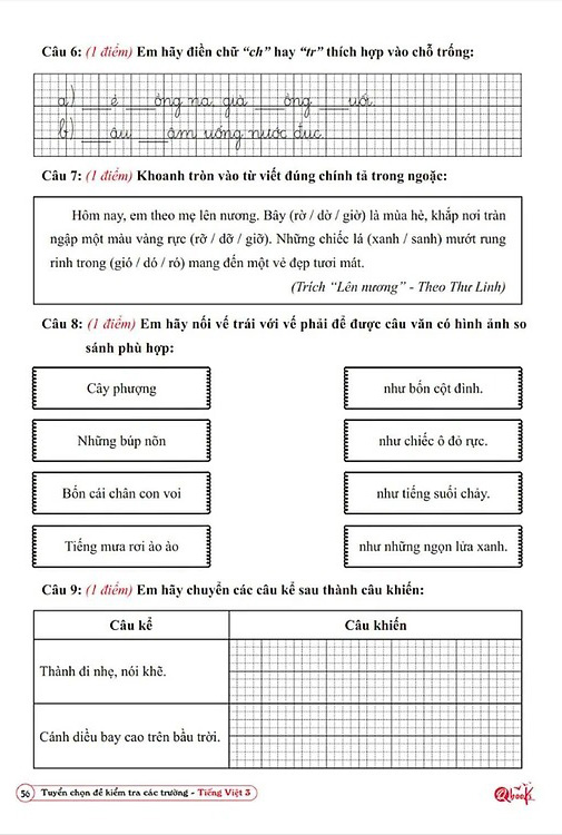 Bo
						
										
										Tuyen Chon De Kiem Tra Tieng Viet Cac Truong 3