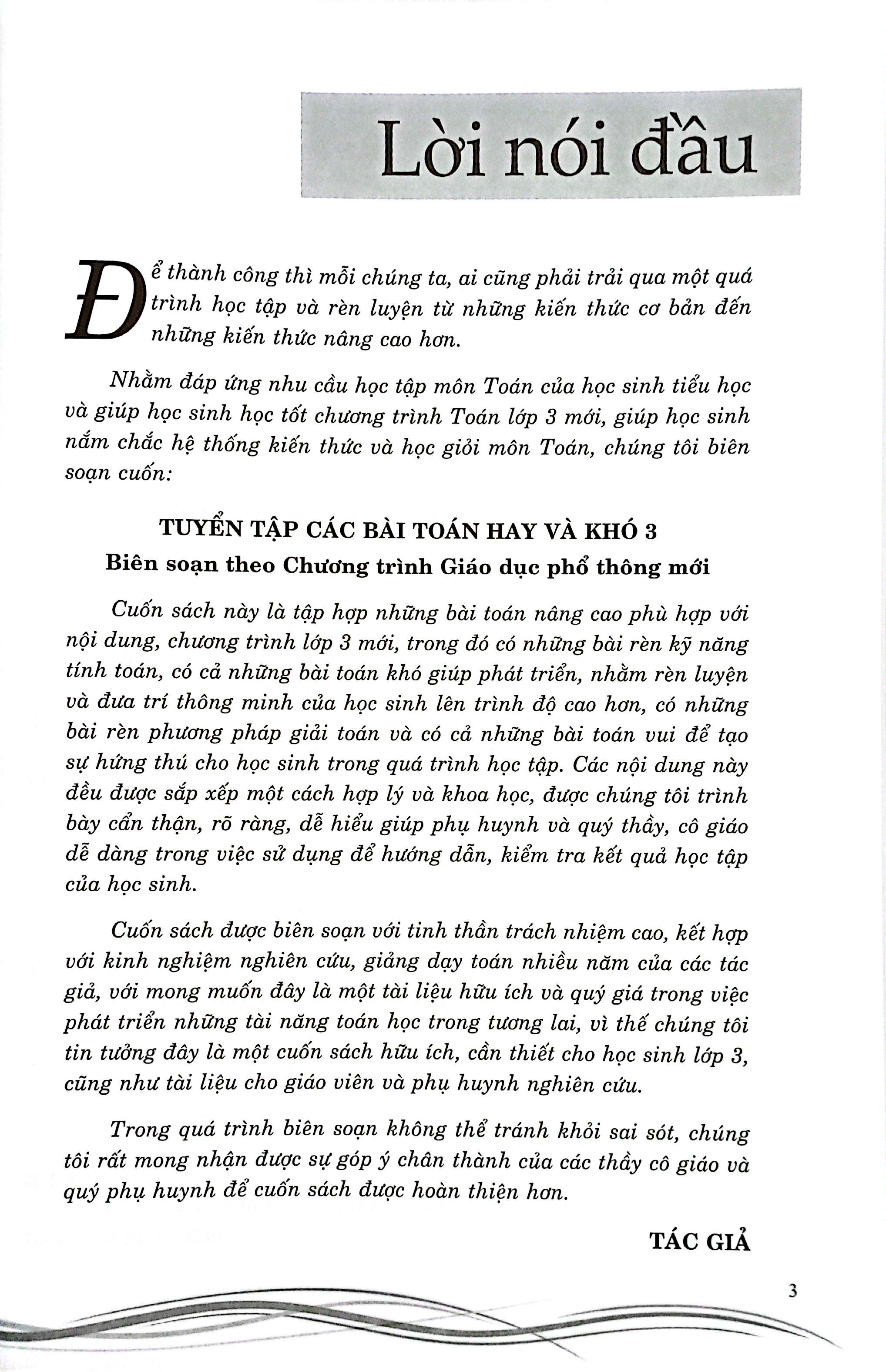 Bo
						
										
										Tuyen Tap Cac Bai Toan Hay Va Kho 3 - Boi Duong Hoc Sinh Kha, Gioi