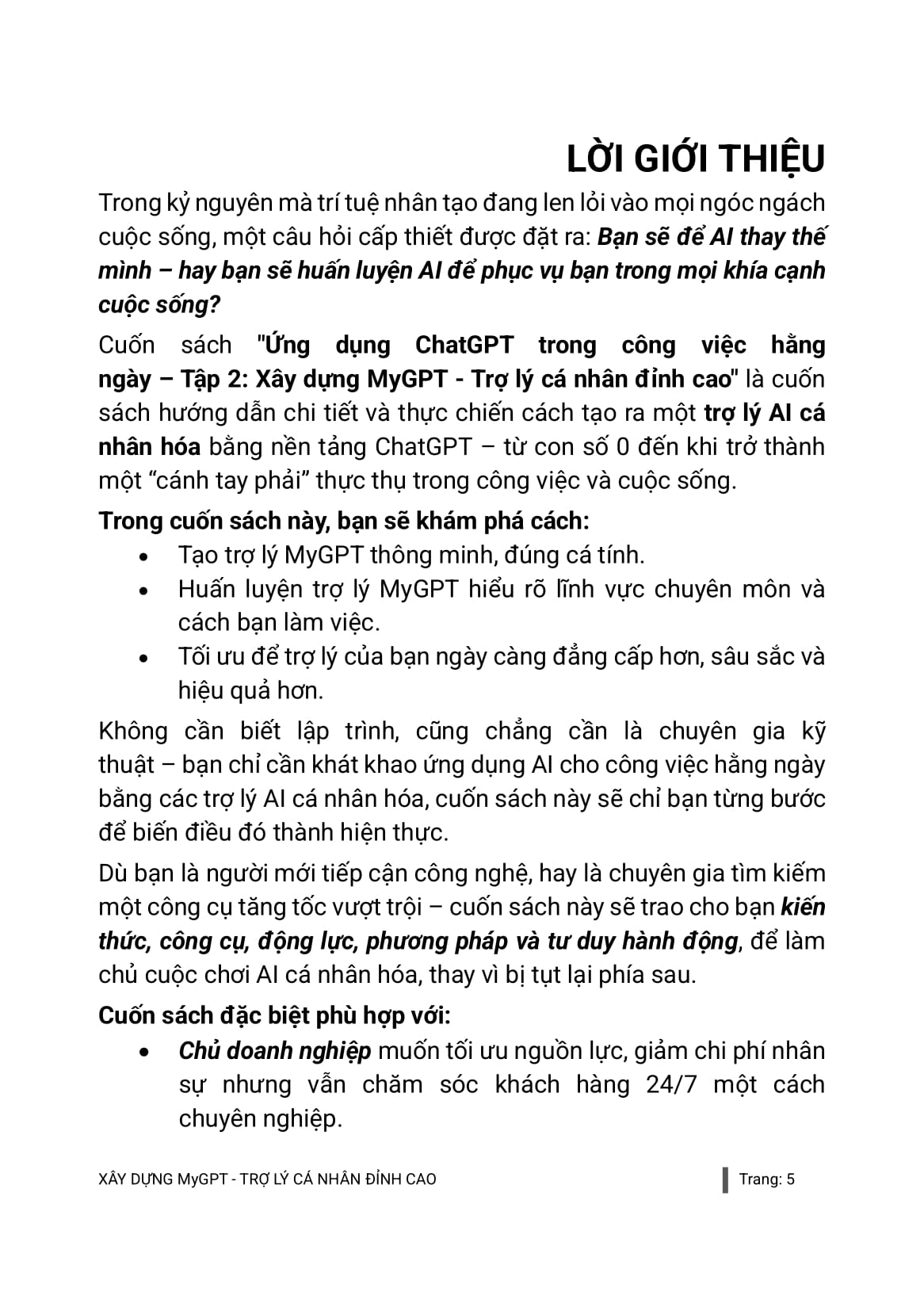 Bo
						
										
										Ung Dung Chat GPT-AI Trong Cong Viec Hang Ngay - Tap 2 - Xay Dung MyGPT - Tro Ly Ca Nhan DInh Cao