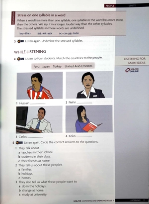 bộ unlock level 1 listening and speaking skills student's book and online workbook: level 1
