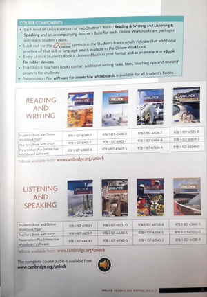 bộ unlock level 2 reading and writing skills student's book and online workbook: level 2