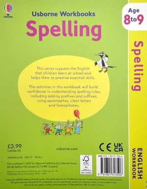 bộ usborne workbooks spelling 8-9