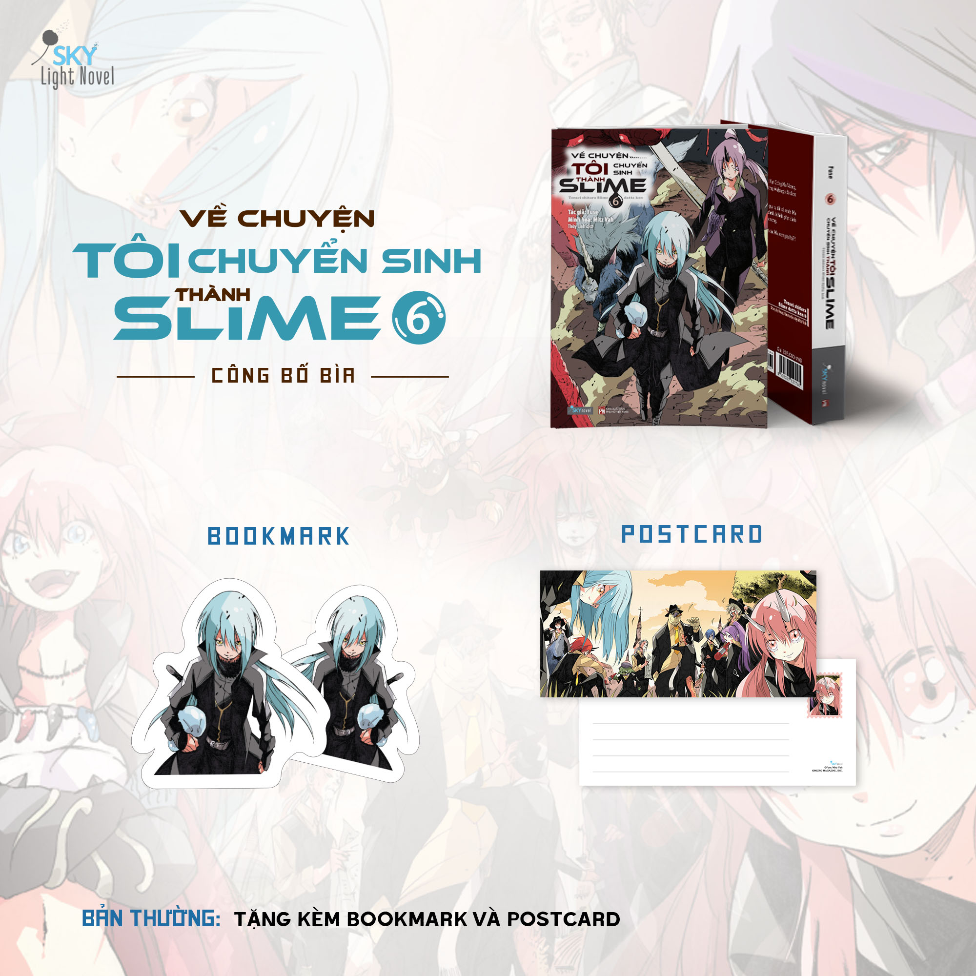 Bo
						
										
										Ve Chuyen Toi Chuyen Sinh Thanh Slime - Tap 6 - Tang Kem Bookmark + Postcard