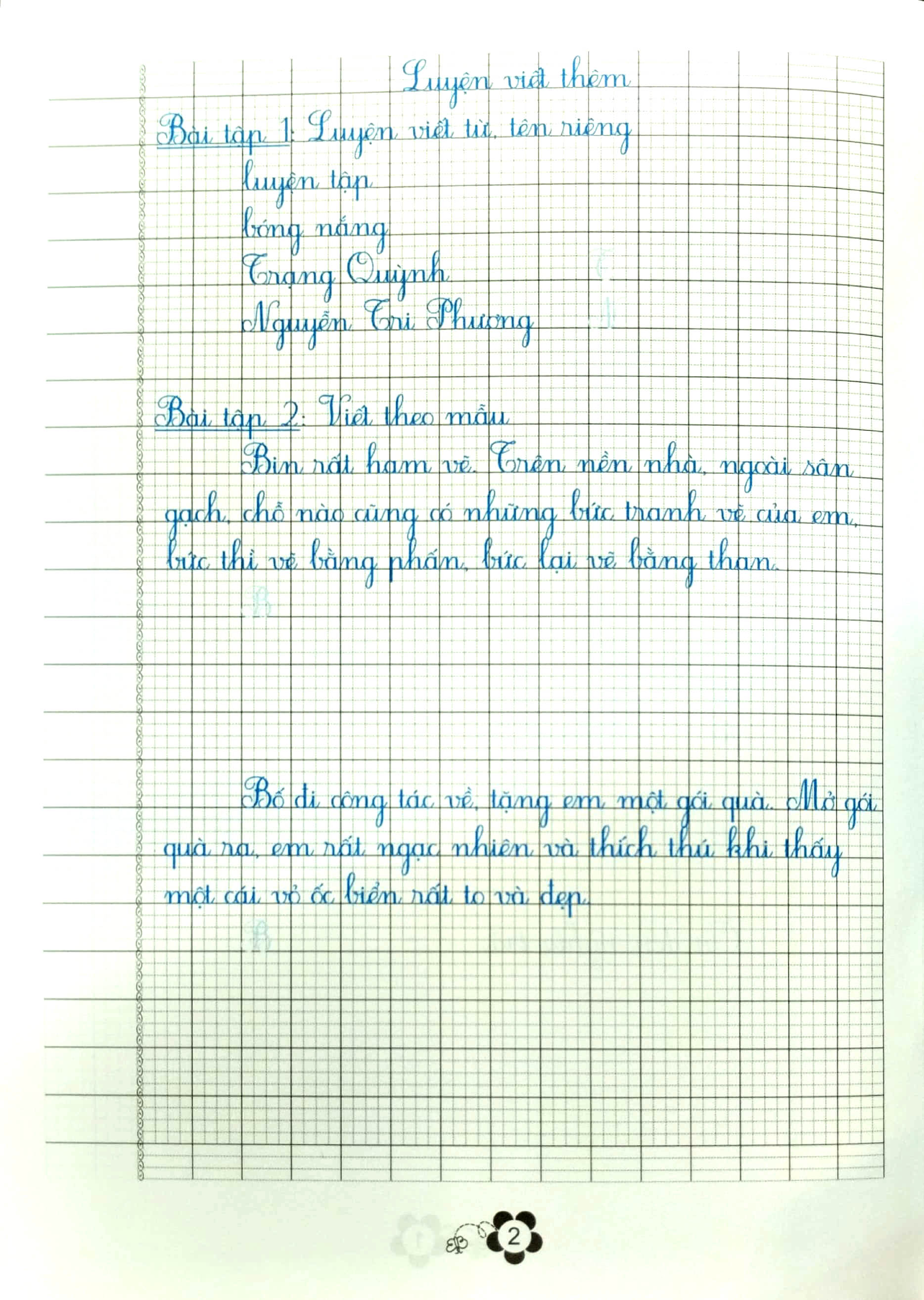 bộ viết đúng viết đẹp - luyện viết chữ đẹp - lớp 2 (quyển 2)