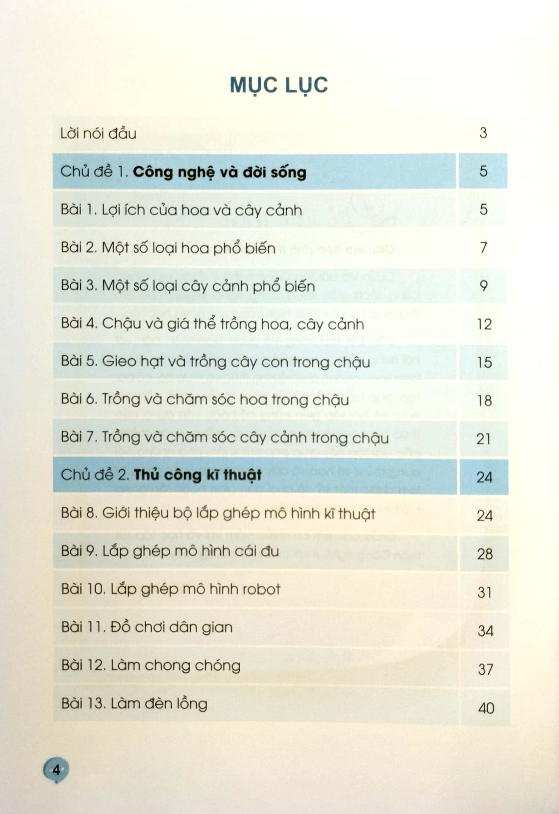 bộ vở bài tập công nghệ 4 (cánh diều) (chuẩn)